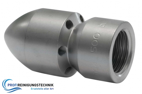 Granat-RR-Düsen ST-49 / Außendurchmesser 30mm / 1/2" Innengewinde / 30° Strahlwinkel / ​6 Bohrungen hinten / 1 Bohrung vorn